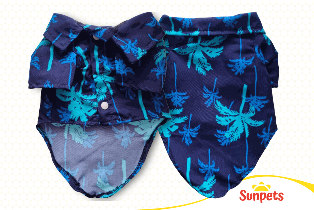 Camisa Palmeras Azul